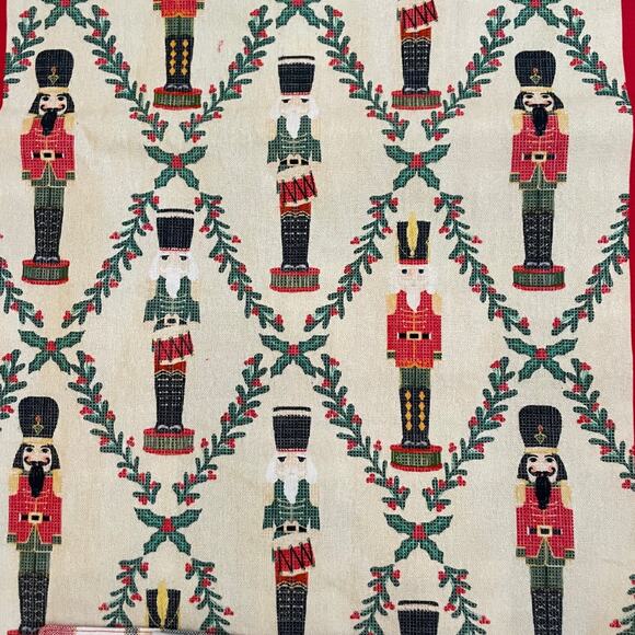 Lillian August Christmas Nutcracker Reversible Table Runner 14x72 Holiday Plaid - Picture 9 of 10